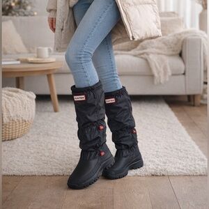 Hunter Wanderer Women’s Tall Black Waterproof Boots